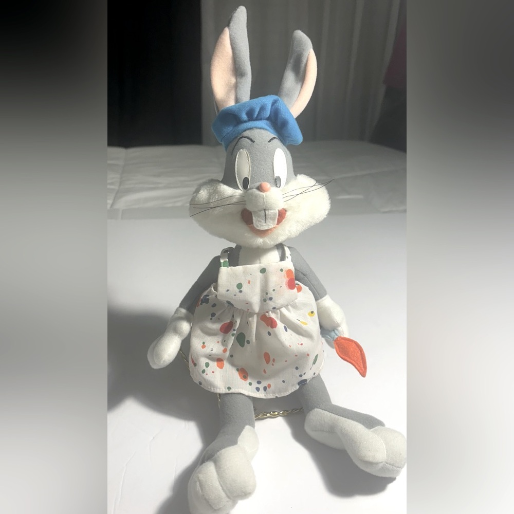 Bug Bunny  painter rabbit. Color gray and white.